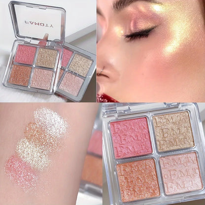 4 Colors Facial Highlighter Palette -  Glowcella