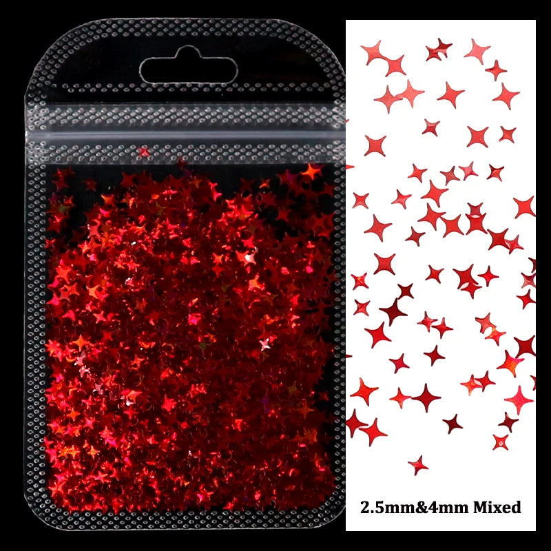 Holographic Nail Sequins Paillette -  Glowcella