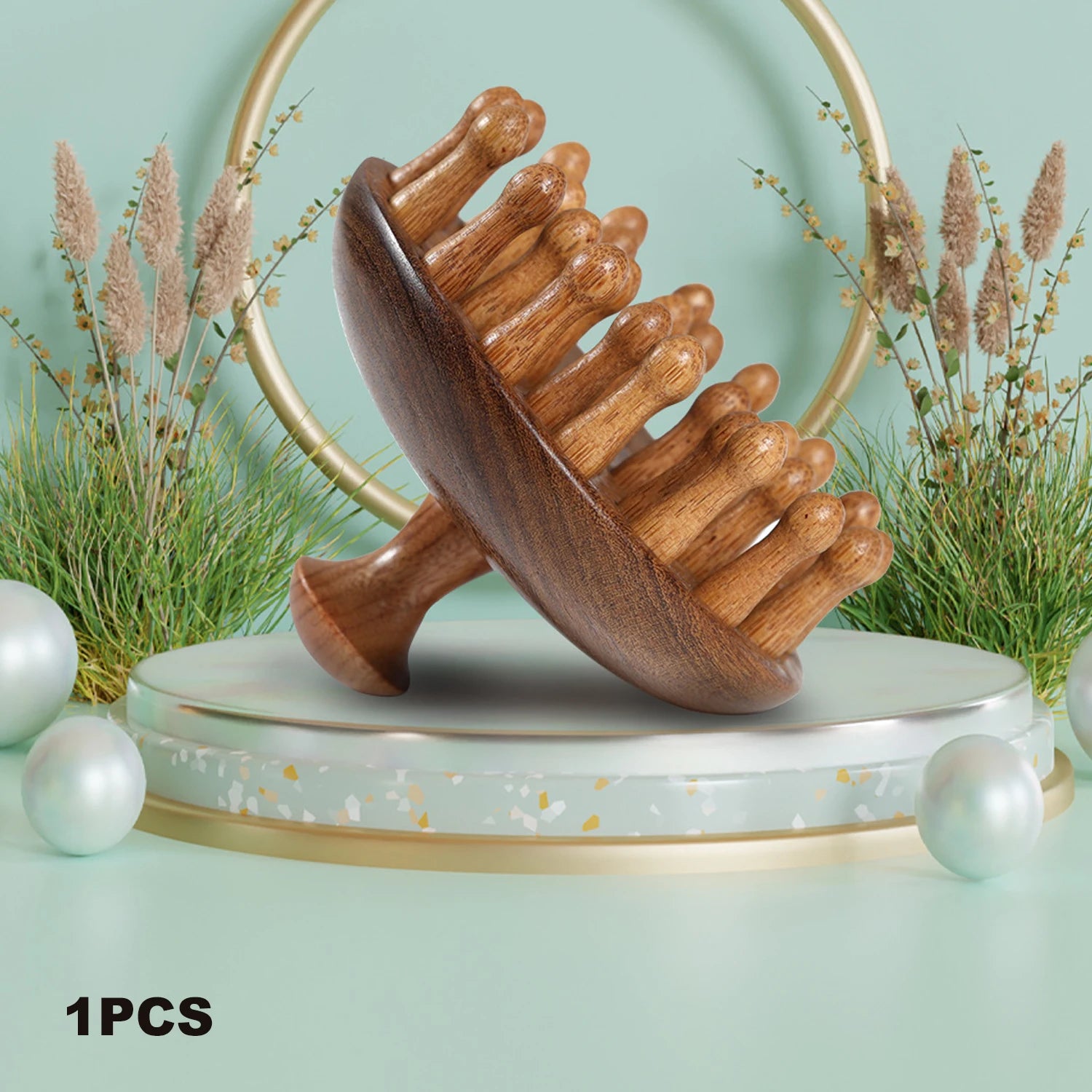 Wooden Anti-Static Massage Comb -  Glowcella