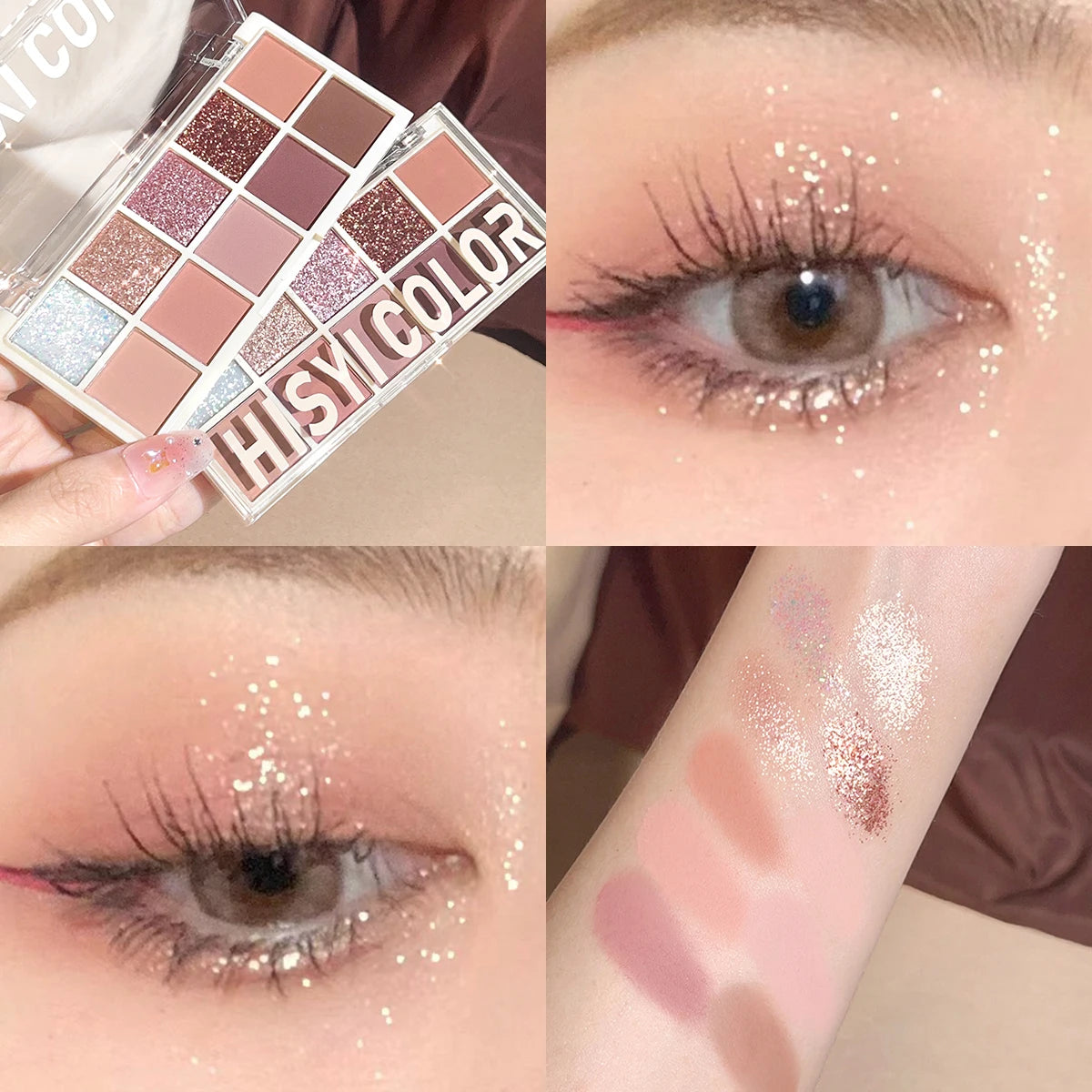 Rose Pink Color Eyeshadow Palette -  Glowcella