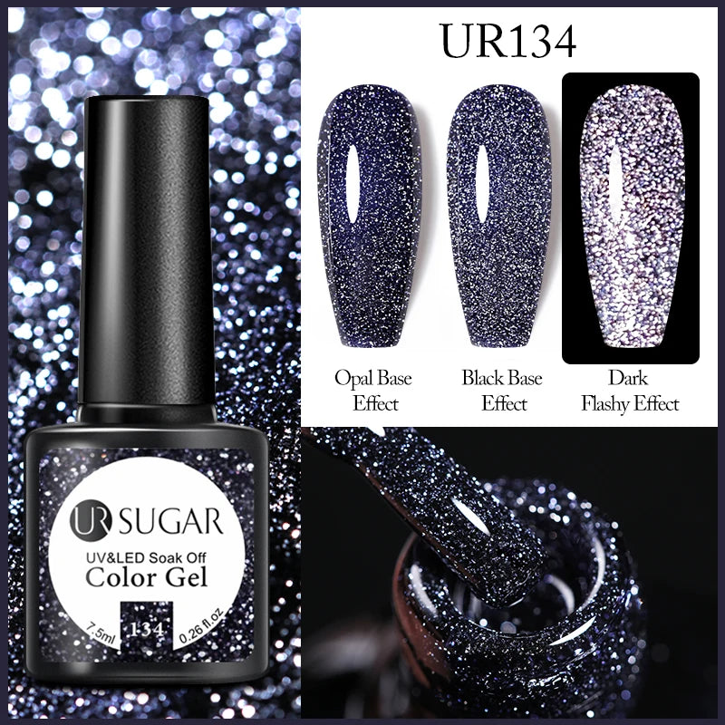 SUGAR Reflective Glitter Nail Gel -  Glowcella