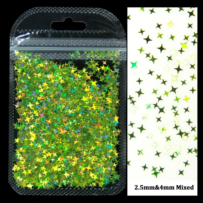 Holographic Nail Sequins Paillette -  Glowcella