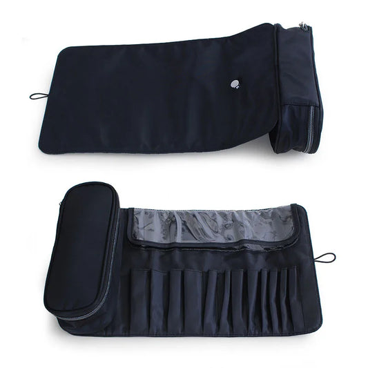 Nylon Foldable Cosmetic Brush Bag -  Glowcella