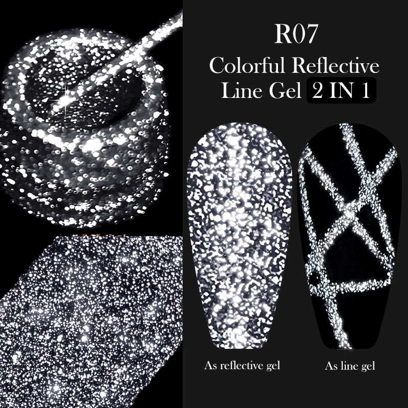 Glitter Gel Liner Nail Polish -  Glowcella