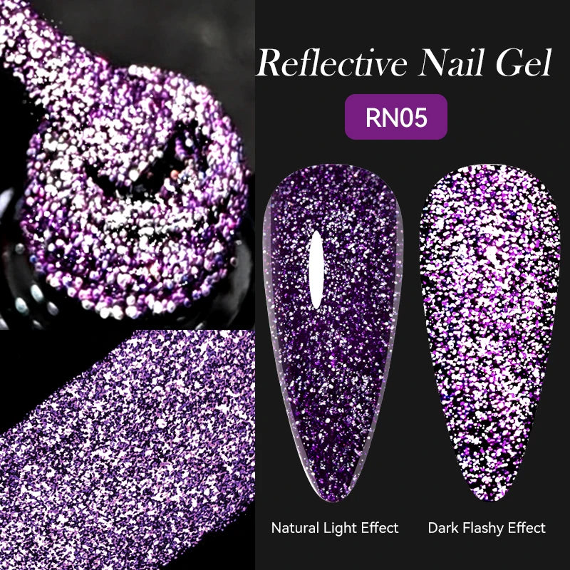 Reflective Metallic Gel Nail Polish -  Glowcella