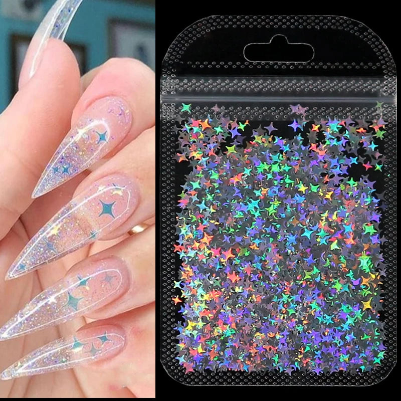 Holographic Nail Sequins Paillette -  Glowcella