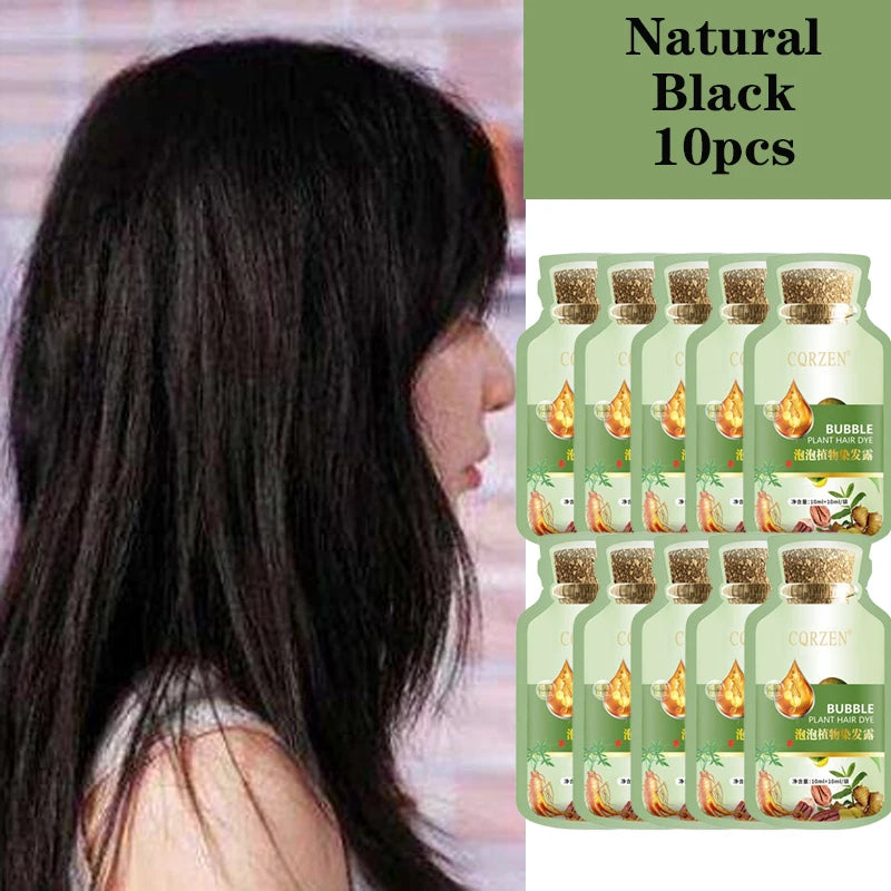 Natural Plant Herbal Hair Dye Shampoo -  Glowcella