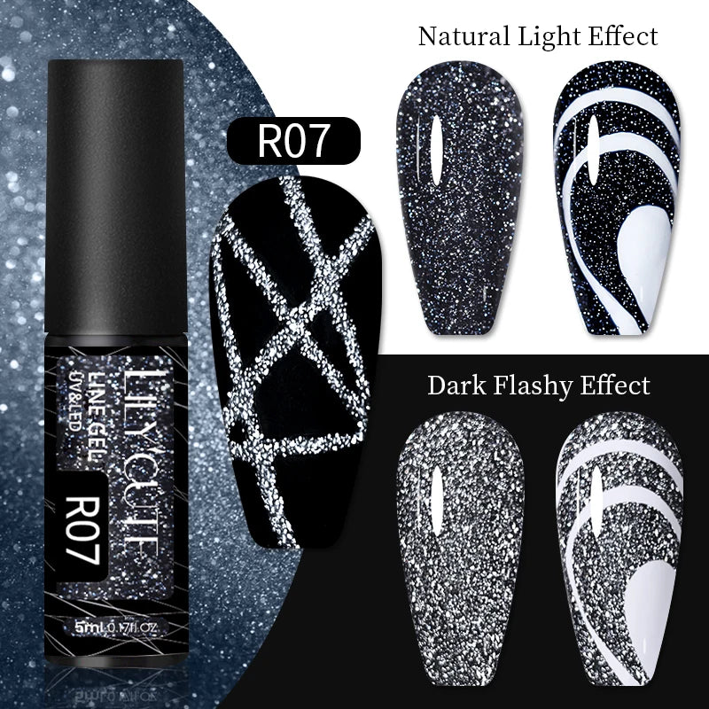 Reflective Metallic Gel Nail Polish -  Glowcella