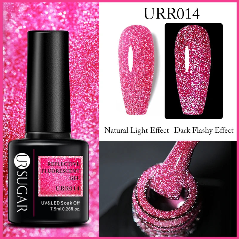 SUGAR Reflective Glitter Nail Gel -  Glowcella