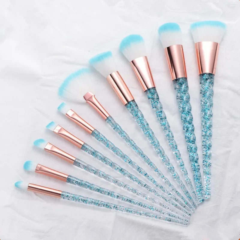 10 Pcs Unicorn Make Up Brush -  Glowcella