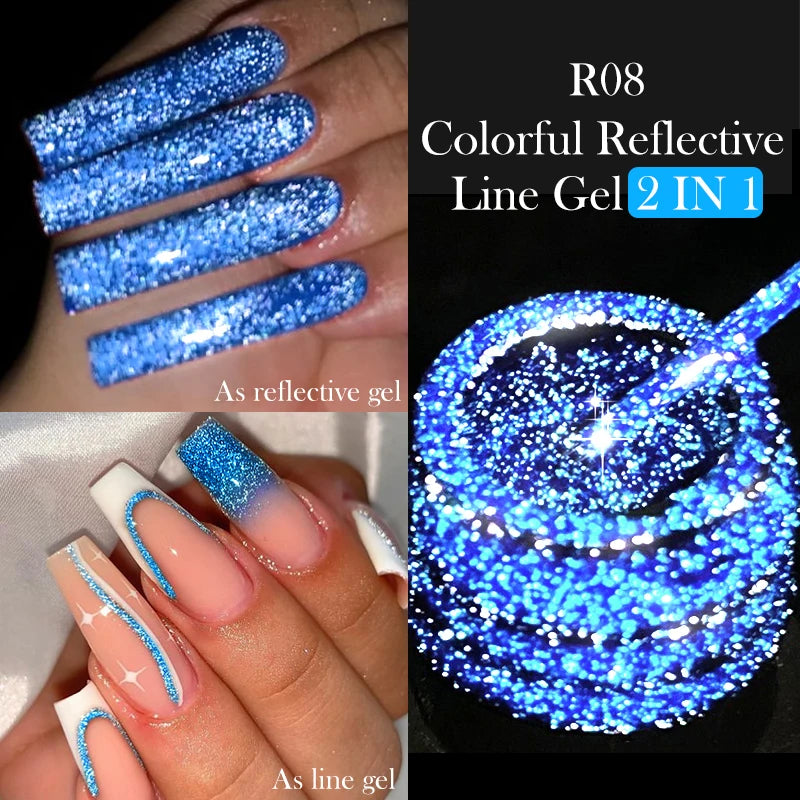 Glitter Gel Liner Nail Polish -  Glowcella