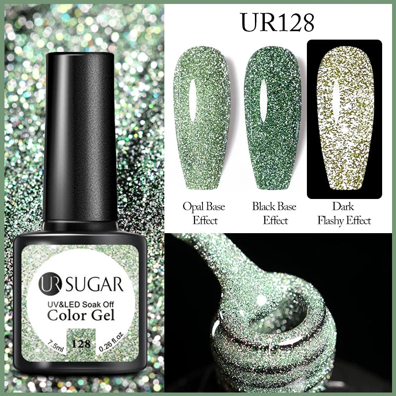 SUGAR Reflective Glitter Nail Gel -  Glowcella