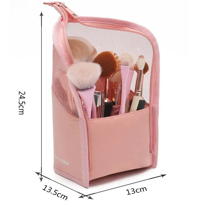Standing Brush Makeup Bag -  Glowcella