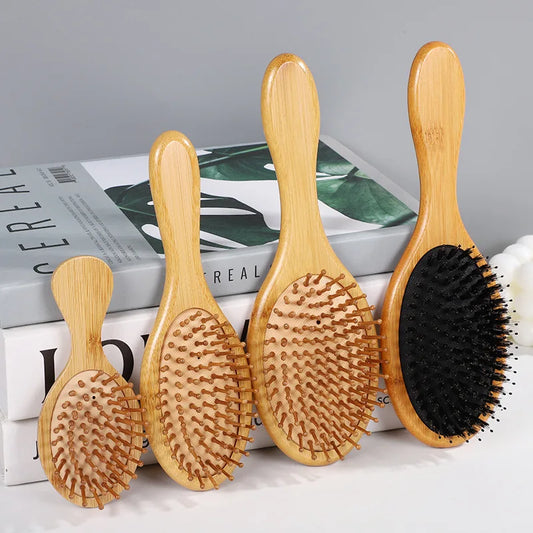 Bamboo Hair Brush -  Glowcella