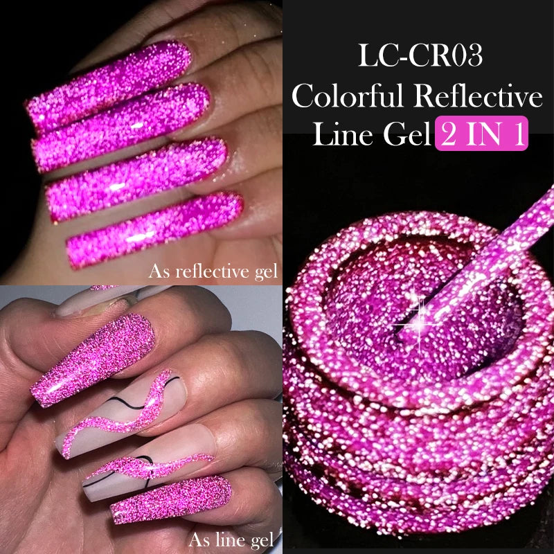 Reflective Metallic Gel Nail Polish -  Glowcella