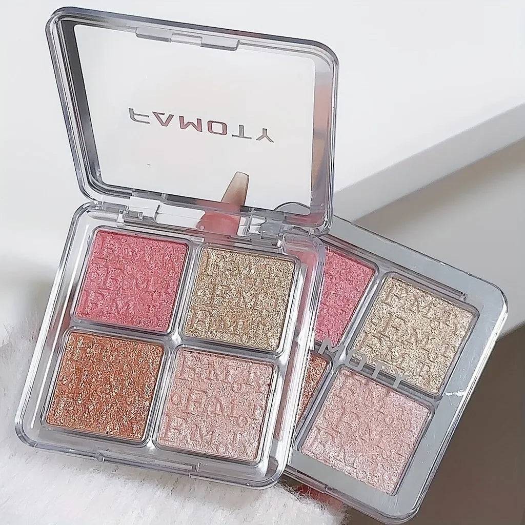 4 Colors Facial Highlighter Palette -  Glowcella
