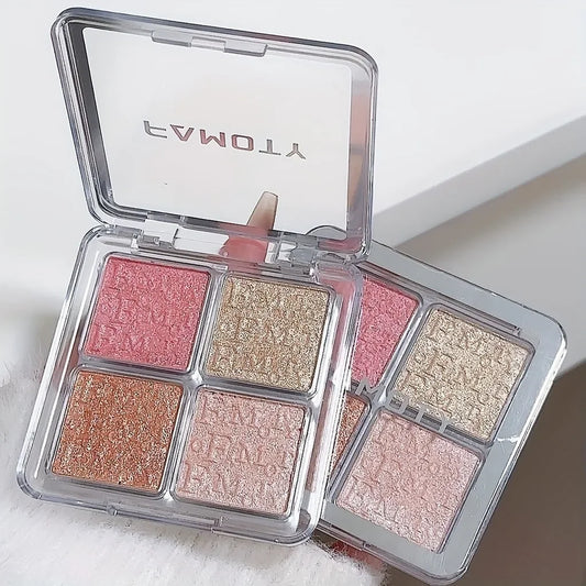 4 Colors Facial Highlighter Palette -  Glowcella