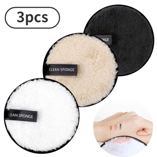 3Pcs Reusable Makeup Remover Pads -  Glowcella
