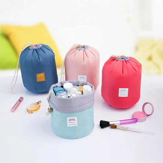 Round Waterproof Makeup Bag -  Glowcella