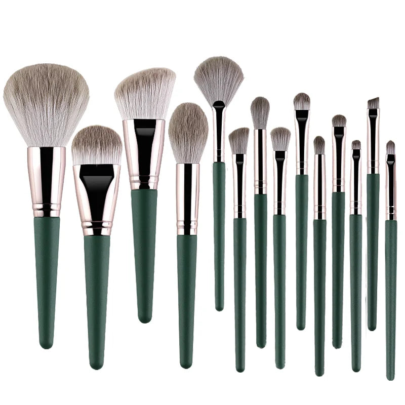 20 pcs Make Up Brush Set with Leather Case -  Glowcella