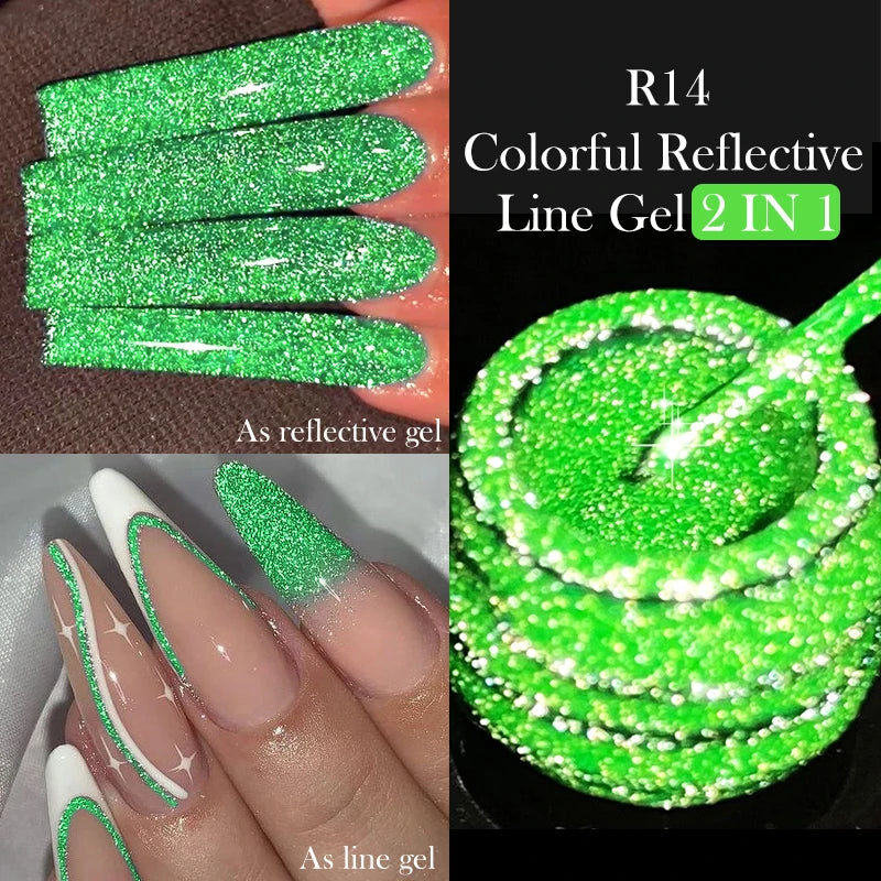 Reflective Metallic Gel Nail Polish -  Glowcella